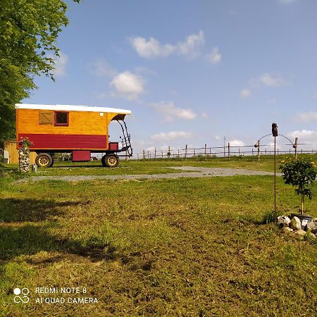 Veritable Roulotte Hippomobile "La Bailleul" Mentheville Exterior foto